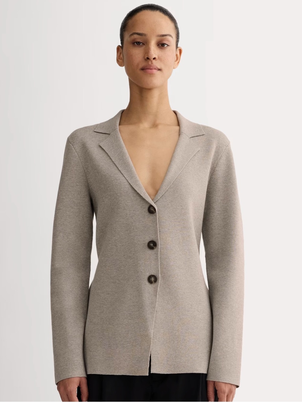 Everlane Tailored Knit Blazer Jacket in Grey S NWT
